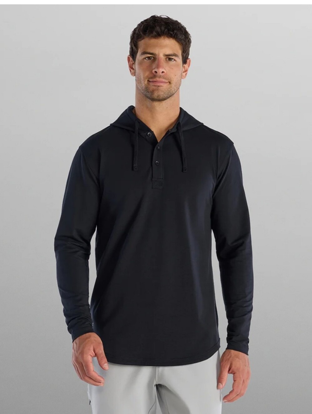#3.BYLT Basic Drop-cut Lux Hooded Henley
